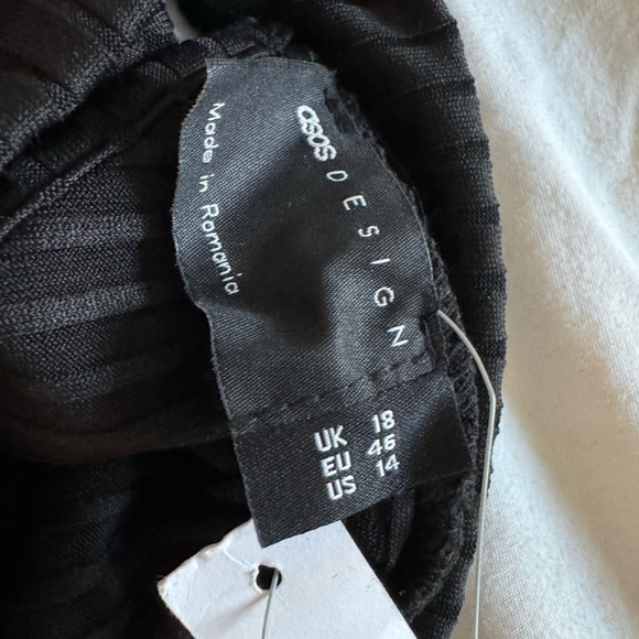 ASOS NWT Ribbed Open Back Mini Dress - Picture 3 of 4